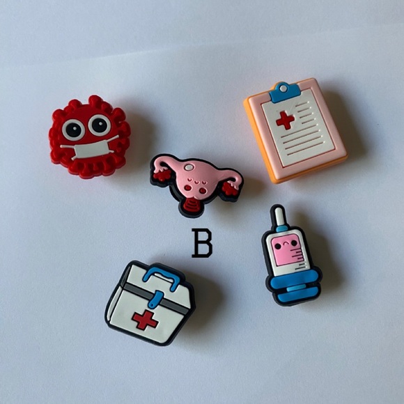 4 different healthcare jibbitz 5 pc sets for your crocs $13 each set - Picture 2 of 4